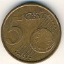 5 Euro Cent France 1999 KM# 1284. Subida por Granotius